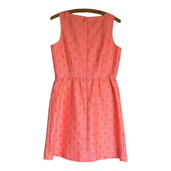 Gianni Bini -Geometric Floral Pattern Neon Pink Textured Dress - Women’s Size 8 - Picture 2 of 7